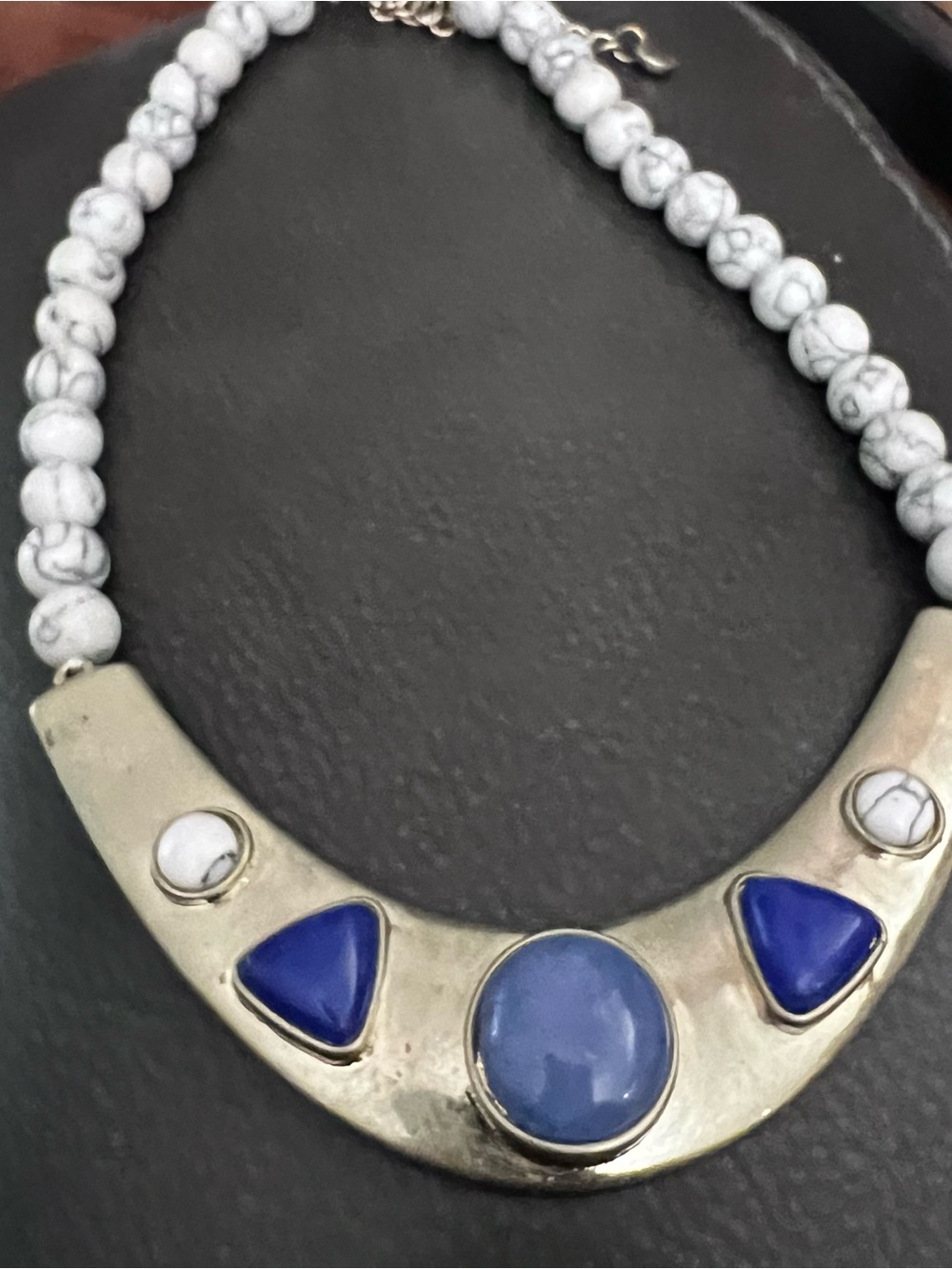 Dell Blue and White Statement Necklace